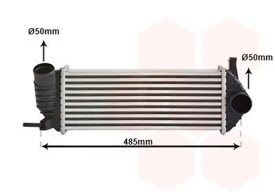Ladeluftkühler VAN WEZEL 43004471