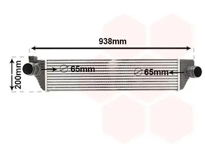 Ladeluftkühler VAN WEZEL 43004498