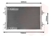 Kondensator, Klimaanlage VAN WEZEL 43005294