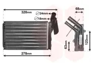 Wärmetauscher, Innenraumheizung VAN WEZEL 43006048