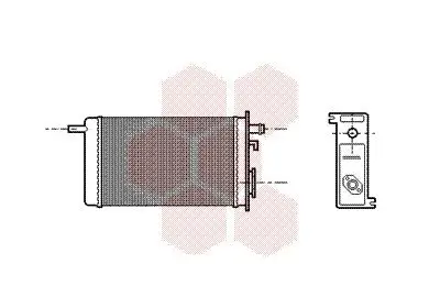 Wärmetauscher, Innenraumheizung VAN WEZEL 43006096 Bild Wärmetauscher, Innenraumheizung VAN WEZEL 43006096