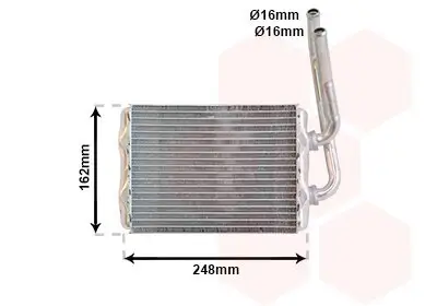 Wärmetauscher, Innenraumheizung VAN WEZEL 43006220 Bild Wärmetauscher, Innenraumheizung VAN WEZEL 43006220