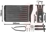 Wärmetauscher, Innenraumheizung VAN WEZEL 43006249