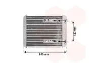 Wärmetauscher, Innenraumheizung VAN WEZEL 43006344