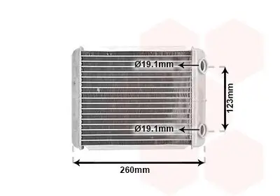 Wärmetauscher, Innenraumheizung VAN WEZEL 43006344 Bild Wärmetauscher, Innenraumheizung VAN WEZEL 43006344