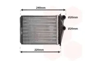 Wärmetauscher, Innenraumheizung VAN WEZEL 43006380