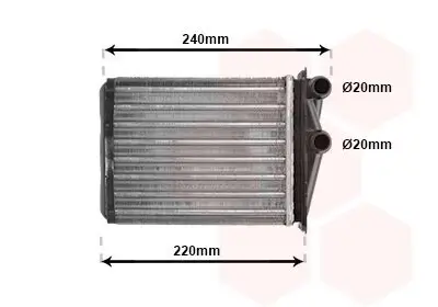 Wärmetauscher, Innenraumheizung VAN WEZEL 43006380 Bild Wärmetauscher, Innenraumheizung VAN WEZEL 43006380
