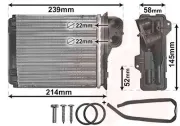 Wärmetauscher, Innenraumheizung VAN WEZEL 43006398