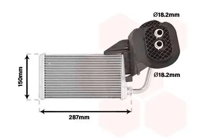 Wärmetauscher, Innenraumheizung VAN WEZEL 43006457 Bild Wärmetauscher, Innenraumheizung VAN WEZEL 43006457