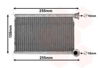 Wärmetauscher, Innenraumheizung VAN WEZEL 43006551 Bild Wärmetauscher, Innenraumheizung VAN WEZEL 43006551