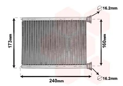 Wärmetauscher, Innenraumheizung VAN WEZEL 43006569