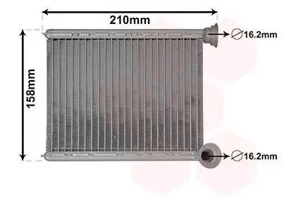 Wärmetauscher, Innenraumheizung VAN WEZEL 43006629 Bild Wärmetauscher, Innenraumheizung VAN WEZEL 43006629