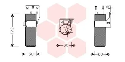 Trockner, Klimaanlage VAN WEZEL 4300D355