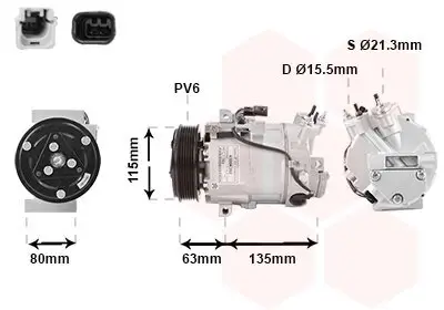 Kompressor, Klimaanlage VAN WEZEL 4300K392 Bild Kompressor, Klimaanlage VAN WEZEL 4300K392