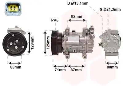 Kompressor, Klimaanlage VAN WEZEL 4300K401 Bild Kompressor, Klimaanlage VAN WEZEL 4300K401