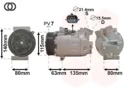 Kompressor, Klimaanlage 12 V VAN WEZEL 4300K486