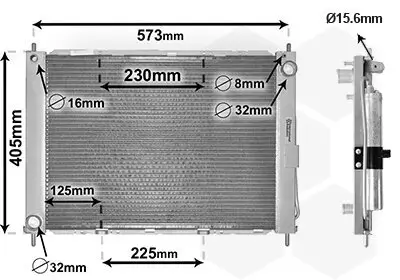 Kühler, Motorkühlung VAN WEZEL 4300M405 Bild Kühler, Motorkühlung VAN WEZEL 4300M405