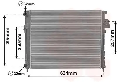 Kühler, Motorkühlung VAN WEZEL 43012303 Bild Kühler, Motorkühlung VAN WEZEL 43012303