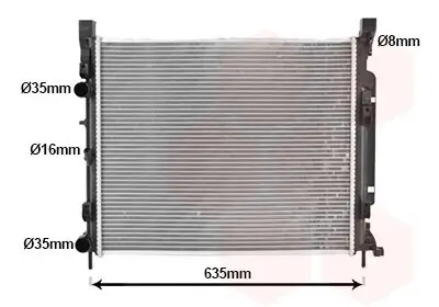 Kühler, Motorkühlung VAN WEZEL 43012470 Bild Kühler, Motorkühlung VAN WEZEL 43012470