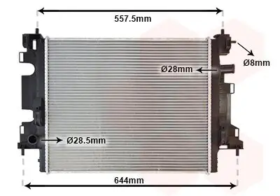 Kühler, Motorkühlung VAN WEZEL 43012703 Bild Kühler, Motorkühlung VAN WEZEL 43012703