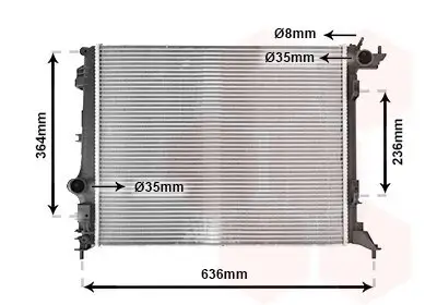 Kühler, Motorkühlung VAN WEZEL 43012711 Bild Kühler, Motorkühlung VAN WEZEL 43012711