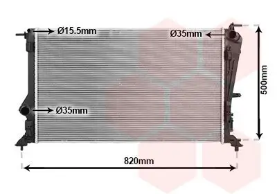 Kühler, Motorkühlung VAN WEZEL 43012715 Bild Kühler, Motorkühlung VAN WEZEL 43012715