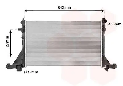 Kühler, Motorkühlung VAN WEZEL 43012723 Bild Kühler, Motorkühlung VAN WEZEL 43012723