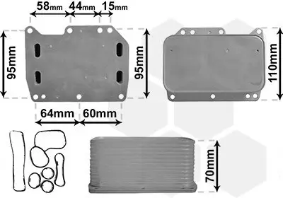 Ölkühler, Motoröl VAN WEZEL 43013704 Bild Ölkühler, Motoröl VAN WEZEL 43013704