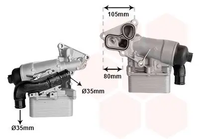 Ölkühler, Motoröl VAN WEZEL 43013710