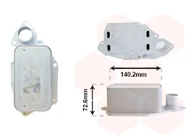 Ölkühler, Motoröl VAN WEZEL 43013714 Bild Ölkühler, Motoröl VAN WEZEL 43013714