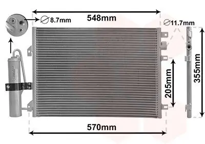 Kondensator, Klimaanlage VAN WEZEL 43015275 Bild Kondensator, Klimaanlage VAN WEZEL 43015275