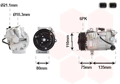 Kompressor, Klimaanlage VAN WEZEL 4301K716