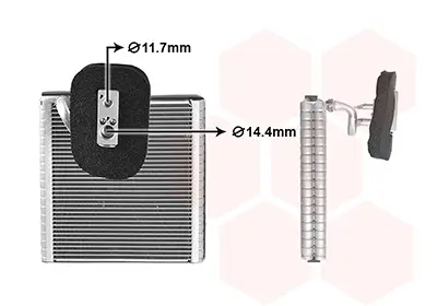 Verdampfer, Klimaanlage VAN WEZEL 4301V703 Bild Verdampfer, Klimaanlage VAN WEZEL 4301V703
