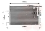 Kondensator, Klimaanlage VAN WEZEL 47005048