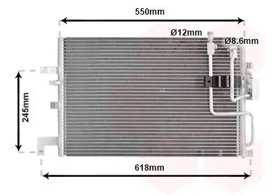 Kondensator, Klimaanlage VAN WEZEL 47005048 Bild Kondensator, Klimaanlage VAN WEZEL 47005048