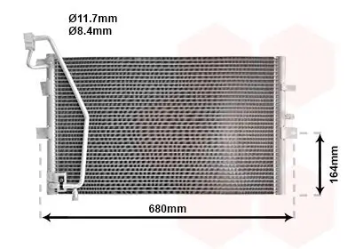 Kondensator, Klimaanlage VAN WEZEL 47005056