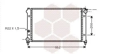Kühler, Motorkühlung VAN WEZEL 49002005 Bild Kühler, Motorkühlung VAN WEZEL 49002005