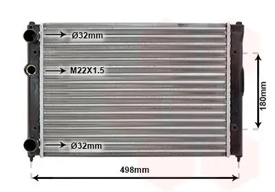 Kühler, Motorkühlung VAN WEZEL 49002022 Bild Kühler, Motorkühlung VAN WEZEL 49002022