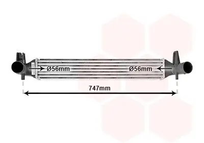Ladeluftkühler VAN WEZEL 49004042