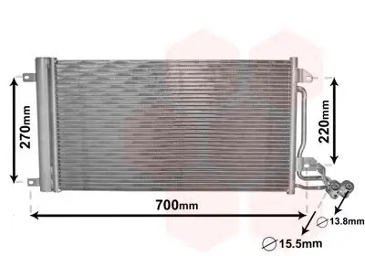 Kondensator, Klimaanlage VAN WEZEL 49005038 Bild Kondensator, Klimaanlage VAN WEZEL 49005038