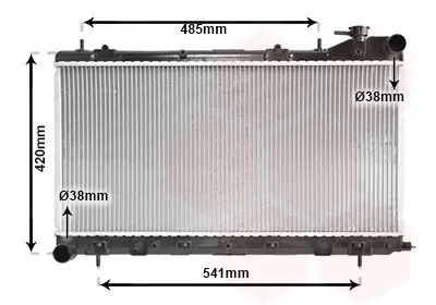 Kühler, Motorkühlung VAN WEZEL 51002045