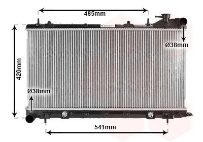 Kühler, Motorkühlung VAN WEZEL 51002046