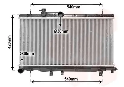 Kühler, Motorkühlung VAN WEZEL 51002052 Bild Kühler, Motorkühlung VAN WEZEL 51002052