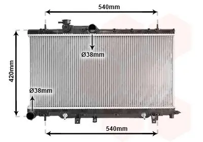 Kühler, Motorkühlung VAN WEZEL 51002053 Bild Kühler, Motorkühlung VAN WEZEL 51002053