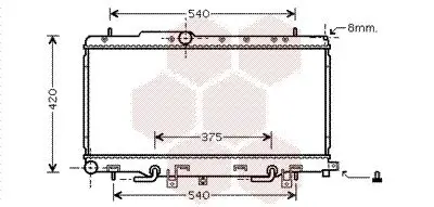 Kühler, Motorkühlung VAN WEZEL 51002056 Bild Kühler, Motorkühlung VAN WEZEL 51002056