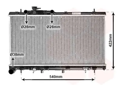Kühler, Motorkühlung VAN WEZEL 51002059 Bild Kühler, Motorkühlung VAN WEZEL 51002059