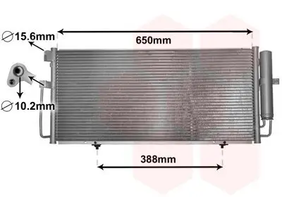 Kondensator, Klimaanlage VAN WEZEL 51005078 Bild Kondensator, Klimaanlage VAN WEZEL 51005078