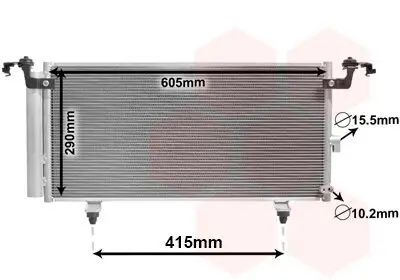 Kondensator, Klimaanlage VAN WEZEL 51005084