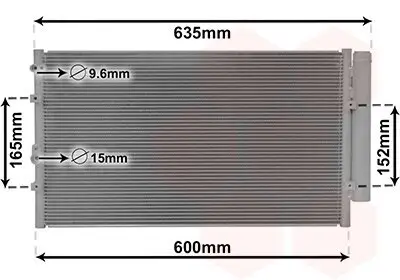 Kondensator, Klimaanlage VAN WEZEL 51005102 Bild Kondensator, Klimaanlage VAN WEZEL 51005102