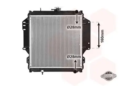 Kühler, Motorkühlung VAN WEZEL 52002003 Bild Kühler, Motorkühlung VAN WEZEL 52002003